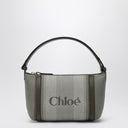 Dark green striped Chloé Carry tote bag in canvas