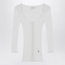 Cárdigan ajustado de algodón blanco Chloé