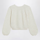 Chloé Milk-colored wool and cashmere knit cardigan