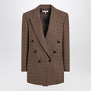 Chloé Brown/black houndstooth double-breasted jacket