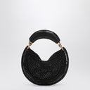 Chloé Mini Summer Banana hobo bag in black crochet with leather details