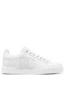 Dolce & Gabbana Portofino perforated-logo leather sneakers - Allure Absolue