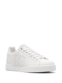 Dolce & Gabbana Portofino perforated-logo leather sneakers - Allure Absolue