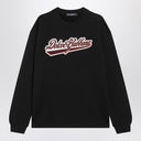 Dolce & Gabbana Dolce&Gabbana Black cotton sweatshirt with logo patch