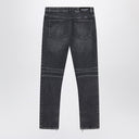Balmain Grey washed slim biker jeans