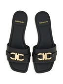 Ferragamo Gancini-plaque leather slides - Allure Absolue