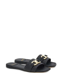Ferragamo Gancini-plaque leather slides - Allure Absolue