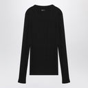 Dolce & Gabbana Dolce&Gabbana Black ribbed silk and cotton sweater
