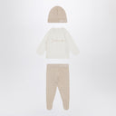 Givenchy Three-piece white/beige cotton and cashmere set