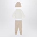 Givenchy Three-piece white/beige cotton and cashmere set