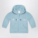 Givenchy Light blue zip hoodie with logo