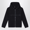 Givenchy Black zip hoodie with logo