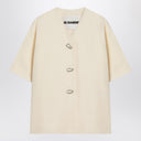 Jil Sander Ivory silk blend shirt jacket