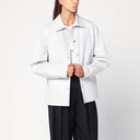 Jil Sander Light grey cotton taffeta jacket with logo