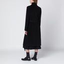 Tagliatore Black double-breasted coat with belt