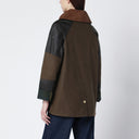 Barbour Allerston waxed jacket in olive green color-block