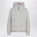 Brunello Cucinelli Greige down jacket in cashmere knit