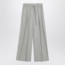 Brunello Cucinelli Wide grey trousers in wool and cashmere