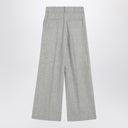 Brunello Cucinelli Wide grey trousers in wool and cashmere
