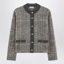 Brunello Cucinelli Jacquard cardigan with Dazzling Check Embroidery