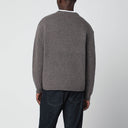 Maison Kitsuné Grey mélange sweater with Dressed Fox intarsia