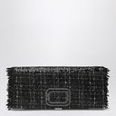 ROGER VIVIER Black Pilgrim clutch bag with micro sequins