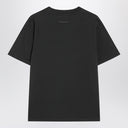 MM6 Maison Margiela Black T-shirt with Numeric patch and tape detail