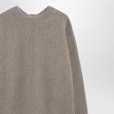 MM6 Maison Margiela Oversized beige ribbed sweater