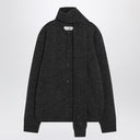 MM6 Maison Margiela Grey wool-blend cardigan with scarf