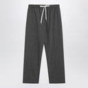 MM6 Maison Margiela Gray wool-blend trousers with drawstring