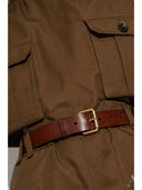 Saint Laurent belted cotton midi dress - Allure Absolue