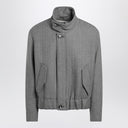 Ami Paris Grey/ivory bomber jacket in wool blend