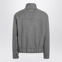 Ami Paris Grey/ivory bomber jacket in wool blend