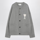 Ami Paris Grey wool cardigan Ami De Coeur